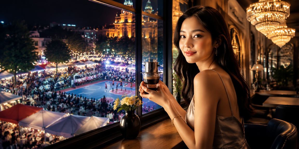 Người dùng tại Hà Nội theo dõi cược bóng rổ trực tuyến bên tách cà phê buổi sáng